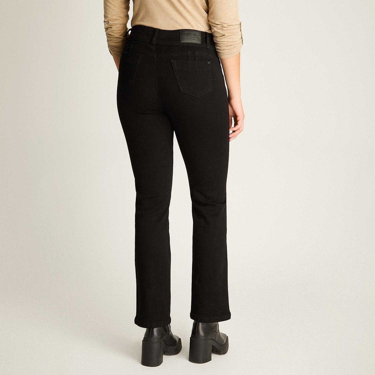 Jeans Negro Elasticidad Media Sin Forro Calce Normal Tela Denim-1