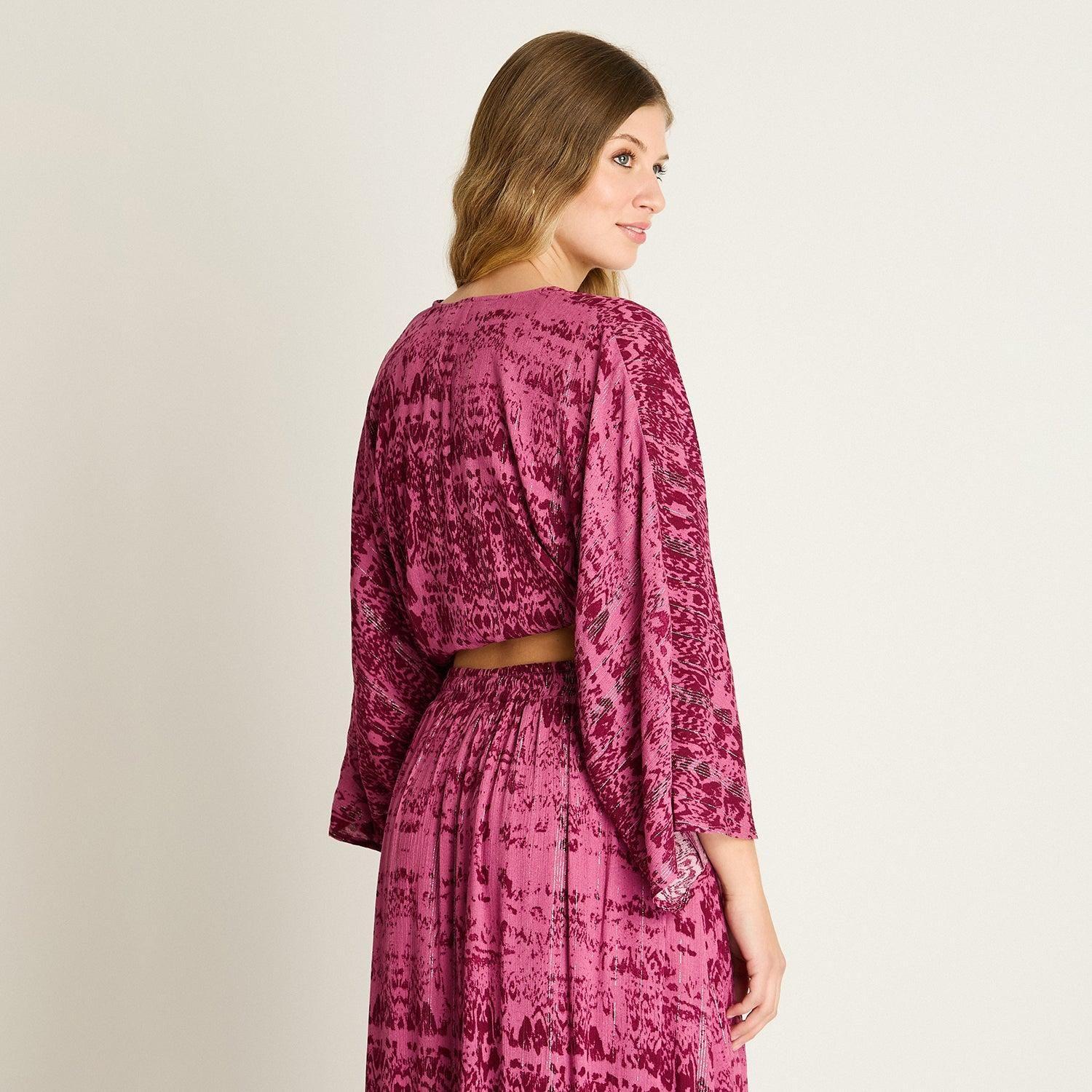 Blusa Rosa Amarre Frontal-1