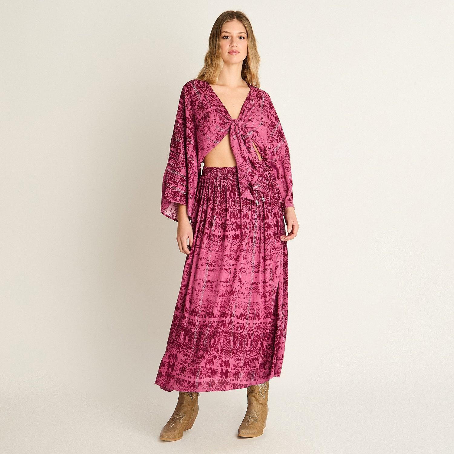 Blusa Rosa Amarre Frontal-3