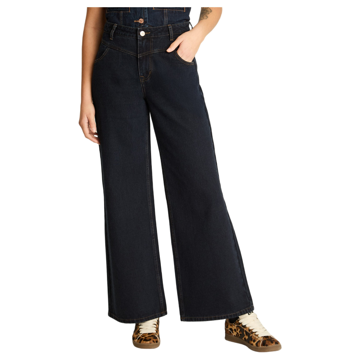 Jeans Azul Oscuro Palazzo-0