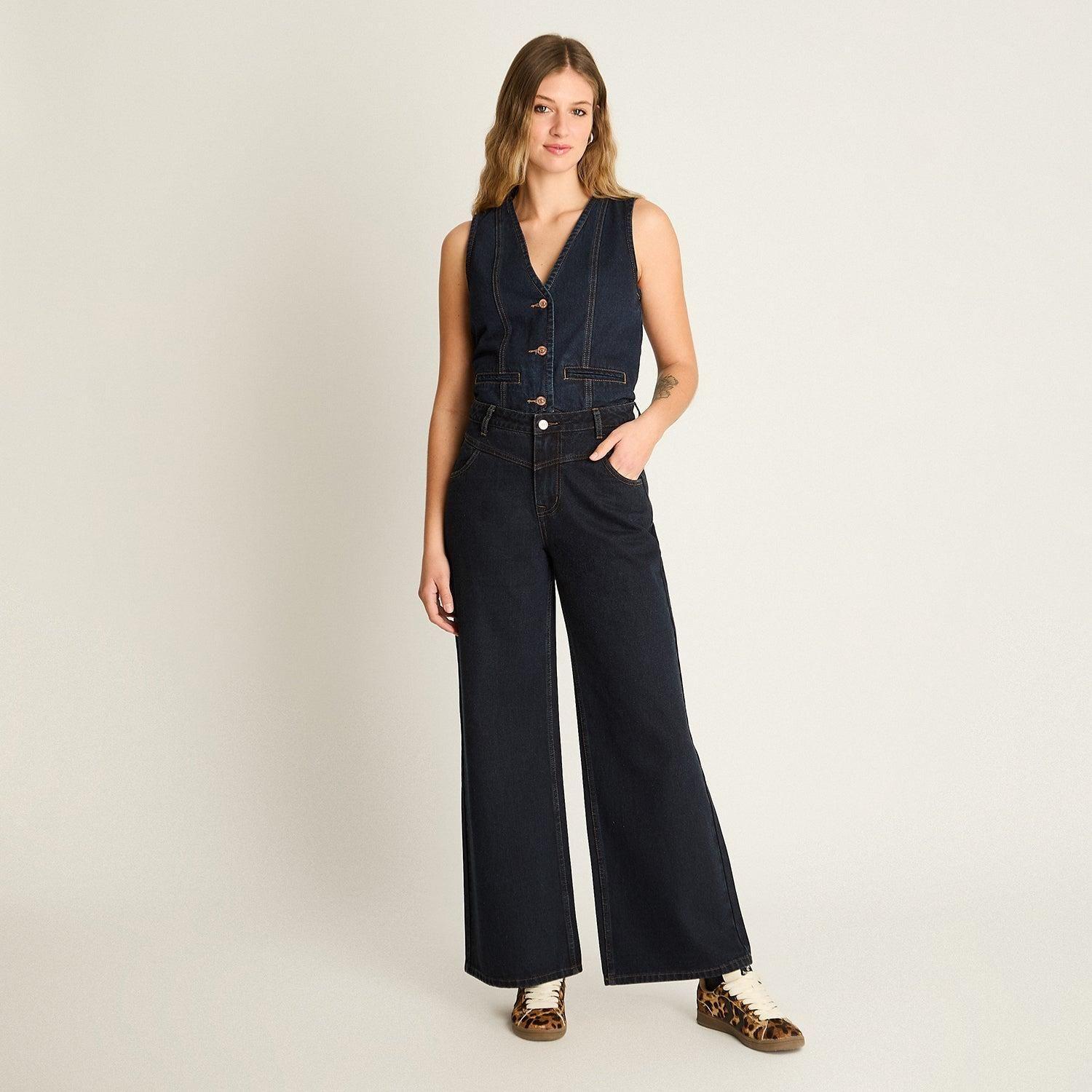 Jeans Azul Oscuro Palazzo-3