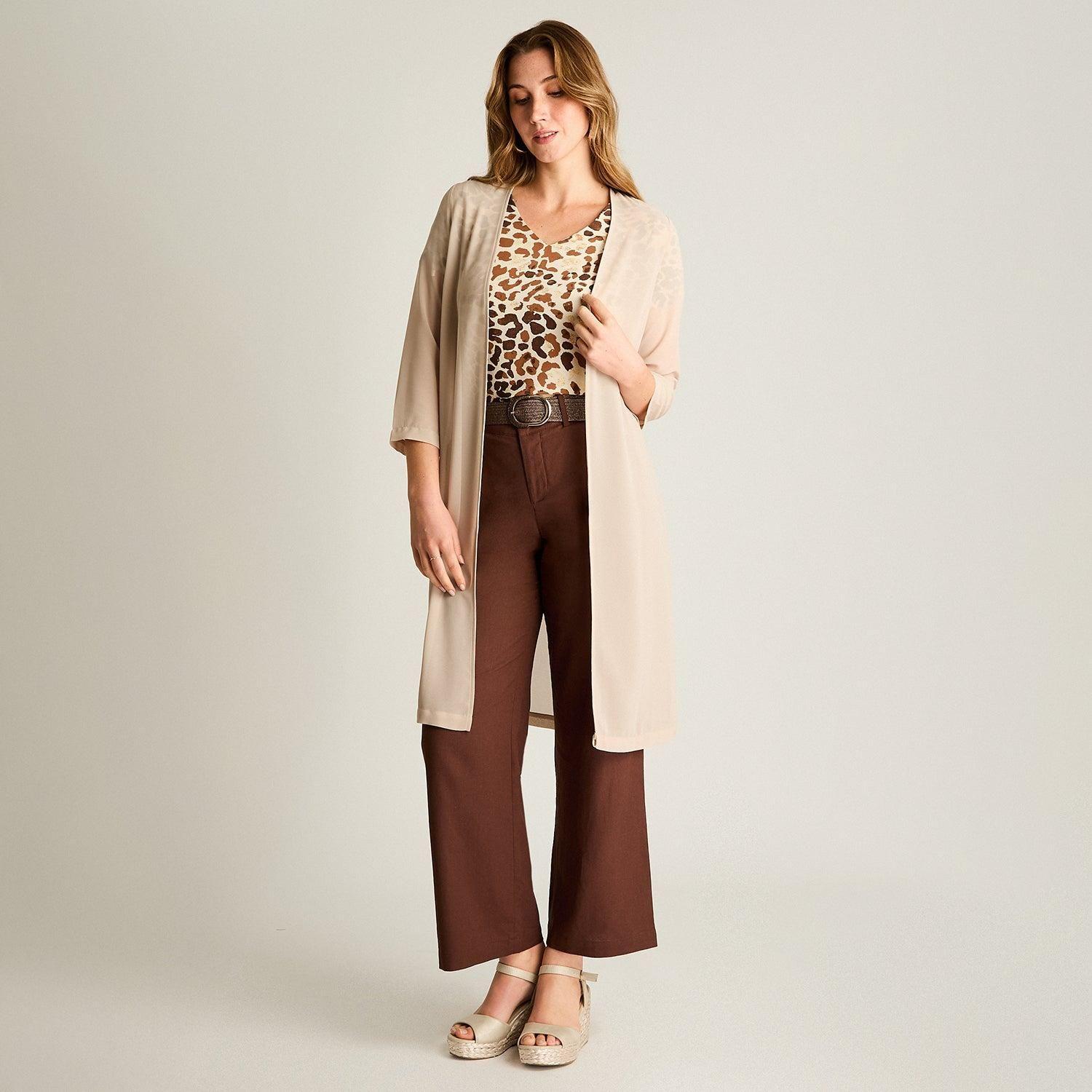 Tapado Beige Largo 3/4-3