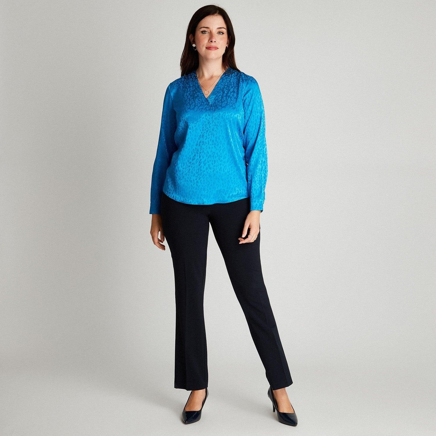 Blusa Celeste Cuello V-3