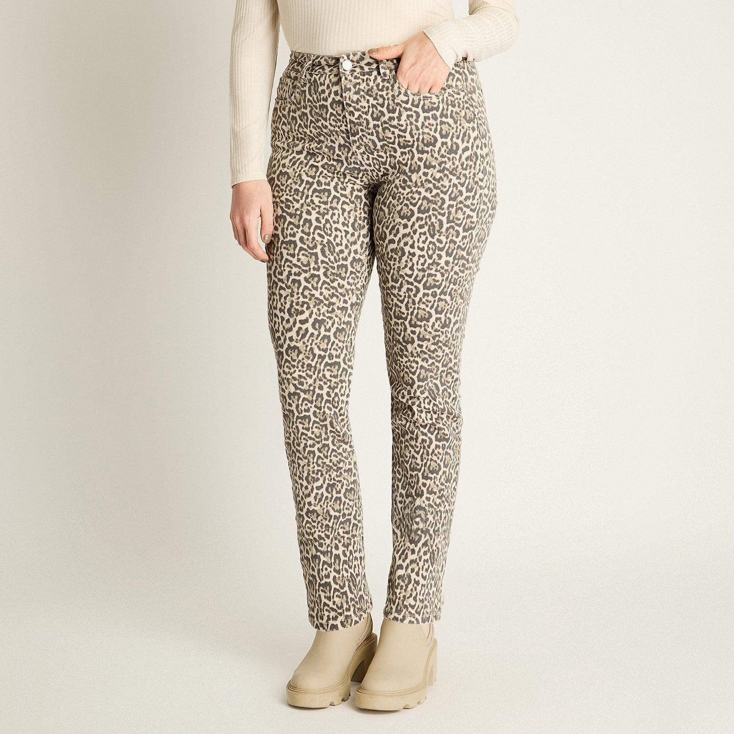 Jeans Animal Print Beige-0