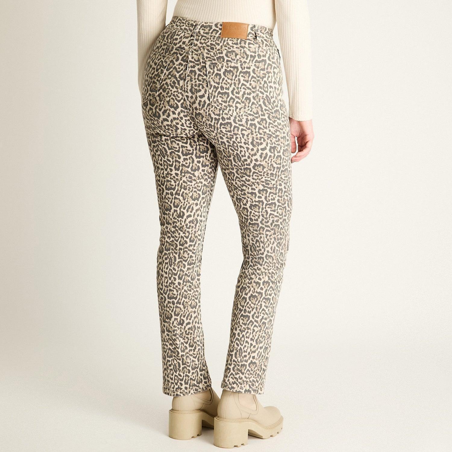 Jeans Animal Print Beige-1