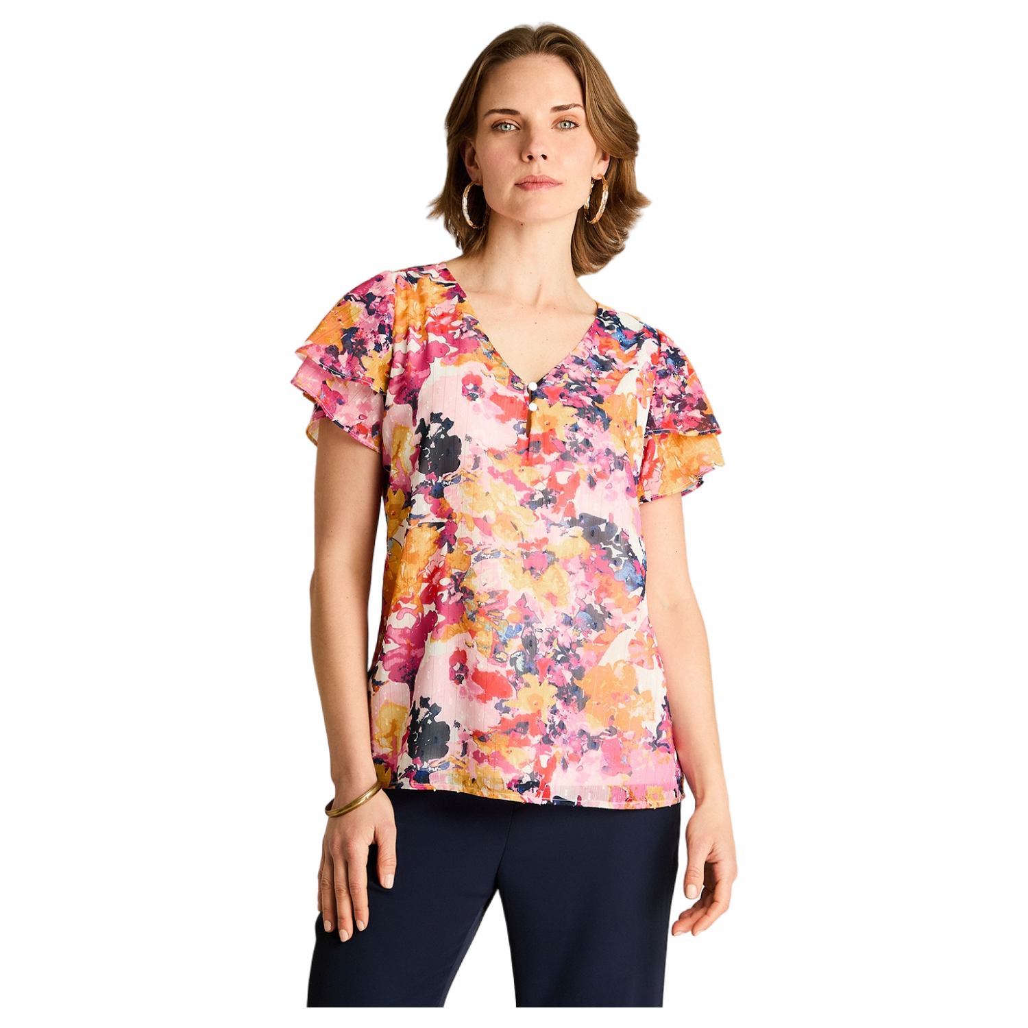 Blusa Fucsia Manga Corta con Forro-0