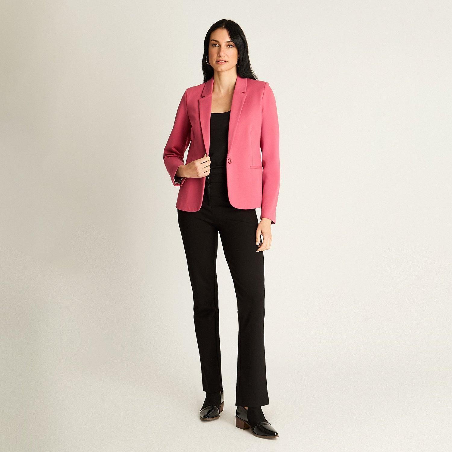 Blazer Rosado con Vuelta Animal Print-3