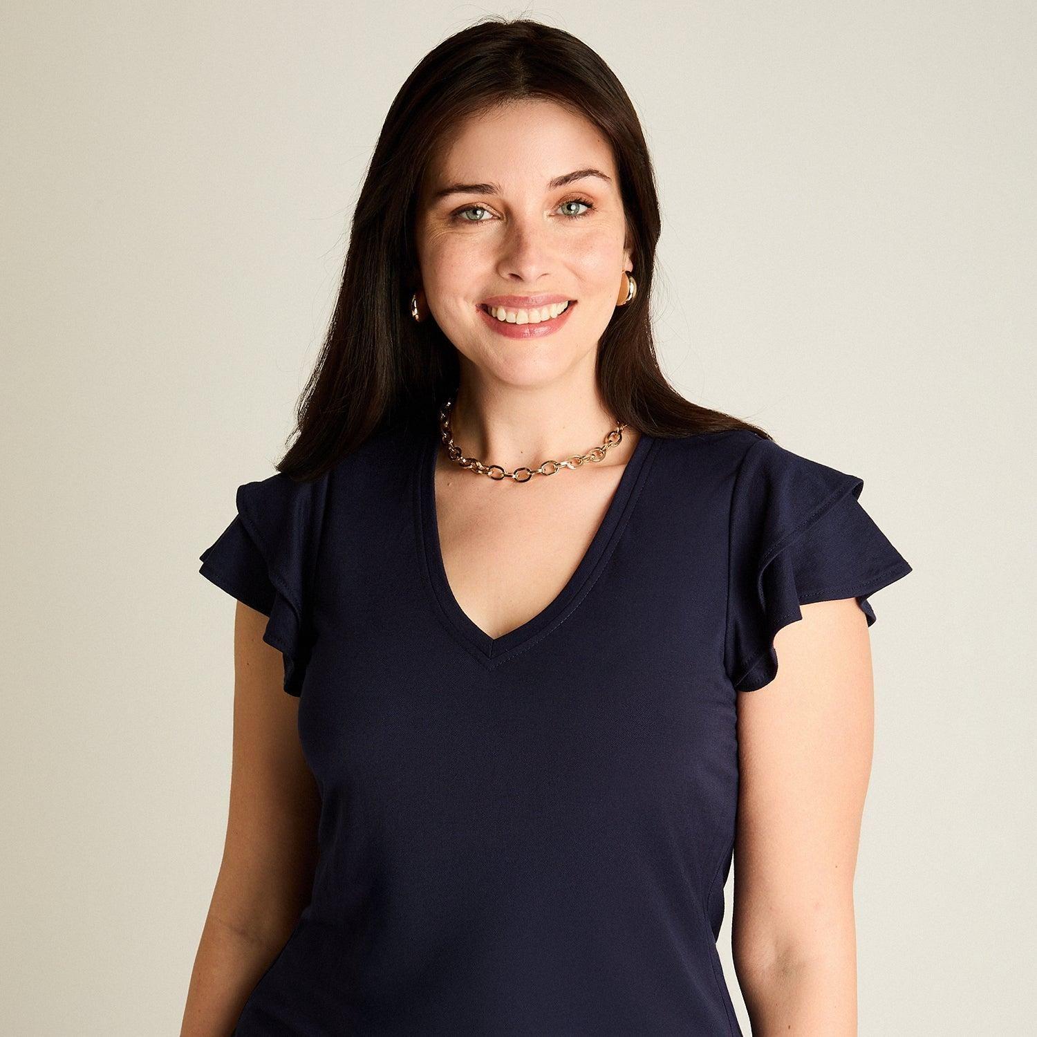 Vestido Maxi Azul Baja elasticidad Sin Forro Calce Ajustado-2