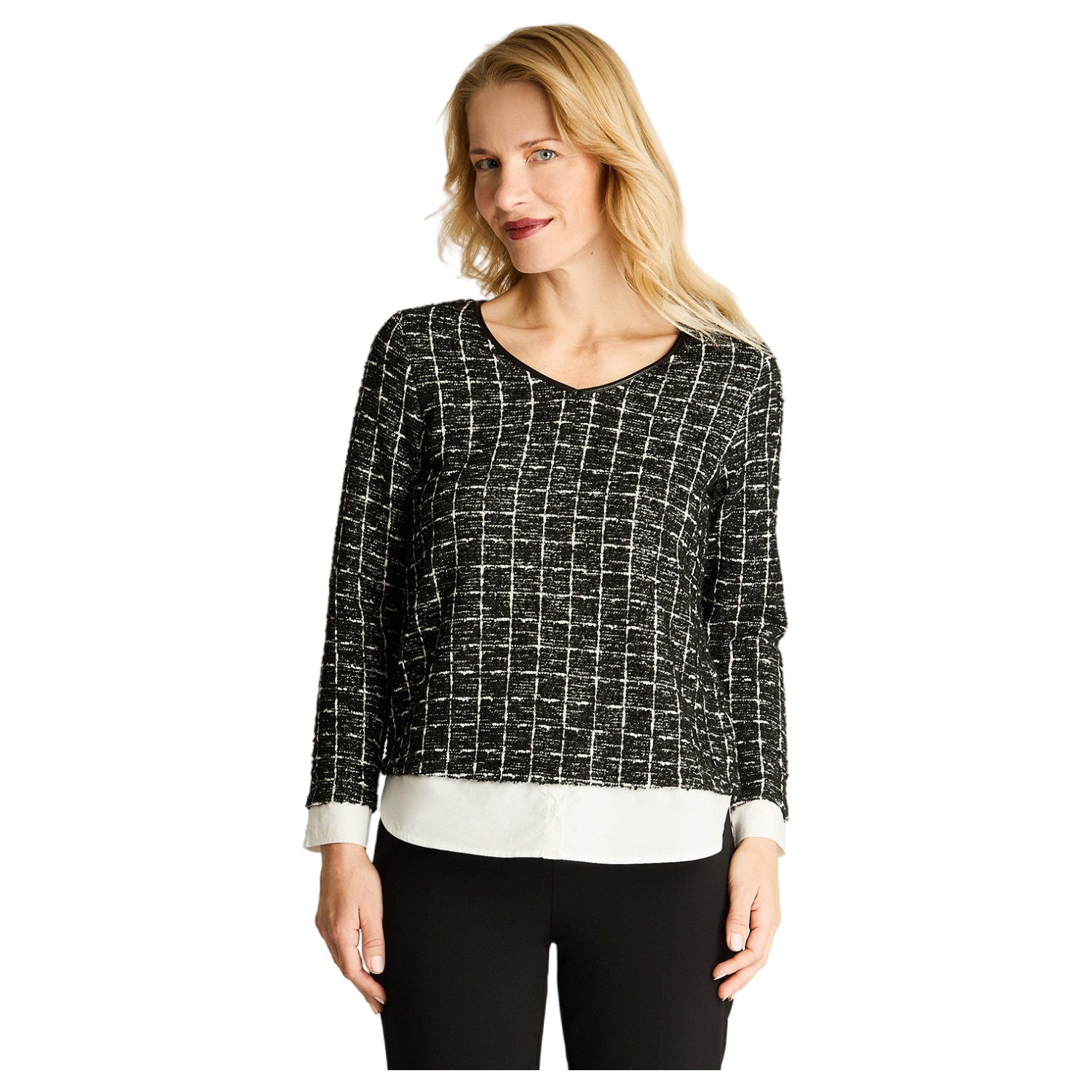 Polera Lanila Escoces Con Blusa Negro-0