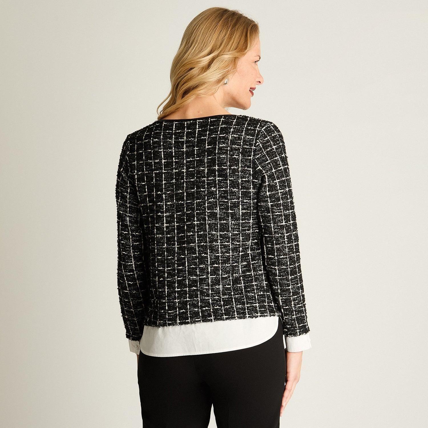 Polera Lanila Escoces Con Blusa Negro-1