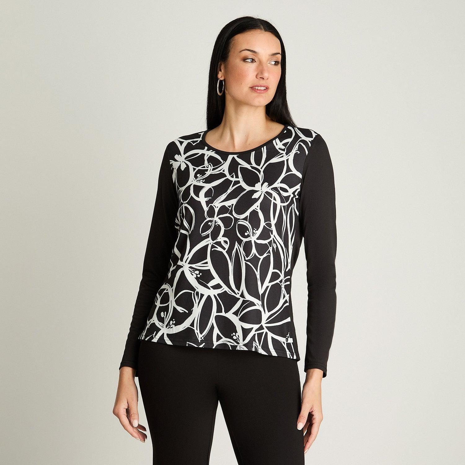 Polera Manga Larga Estampada Crudo-4