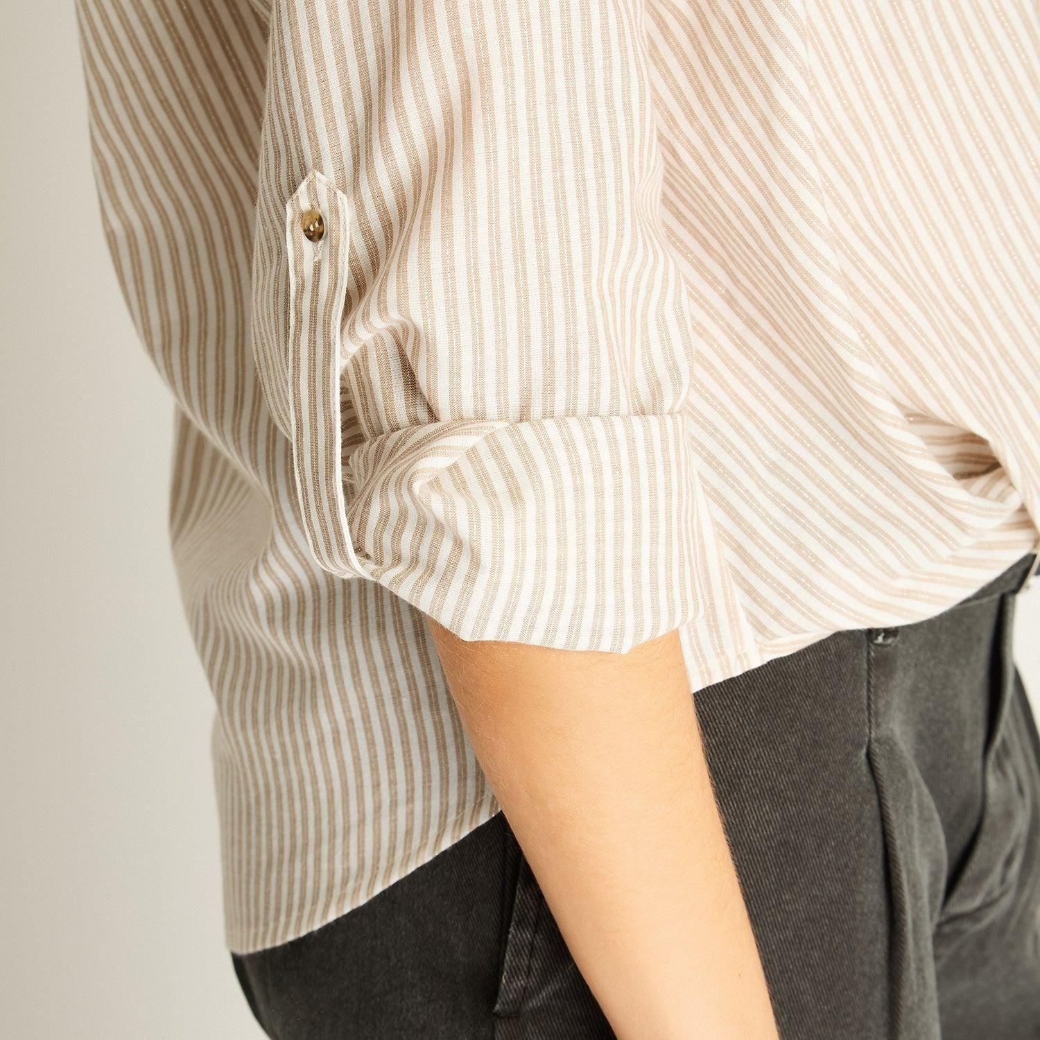Blusa Beige Rayada-2