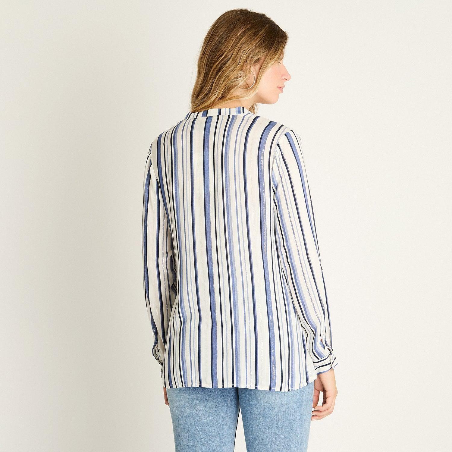 Blusa Blanca con Rayas-1