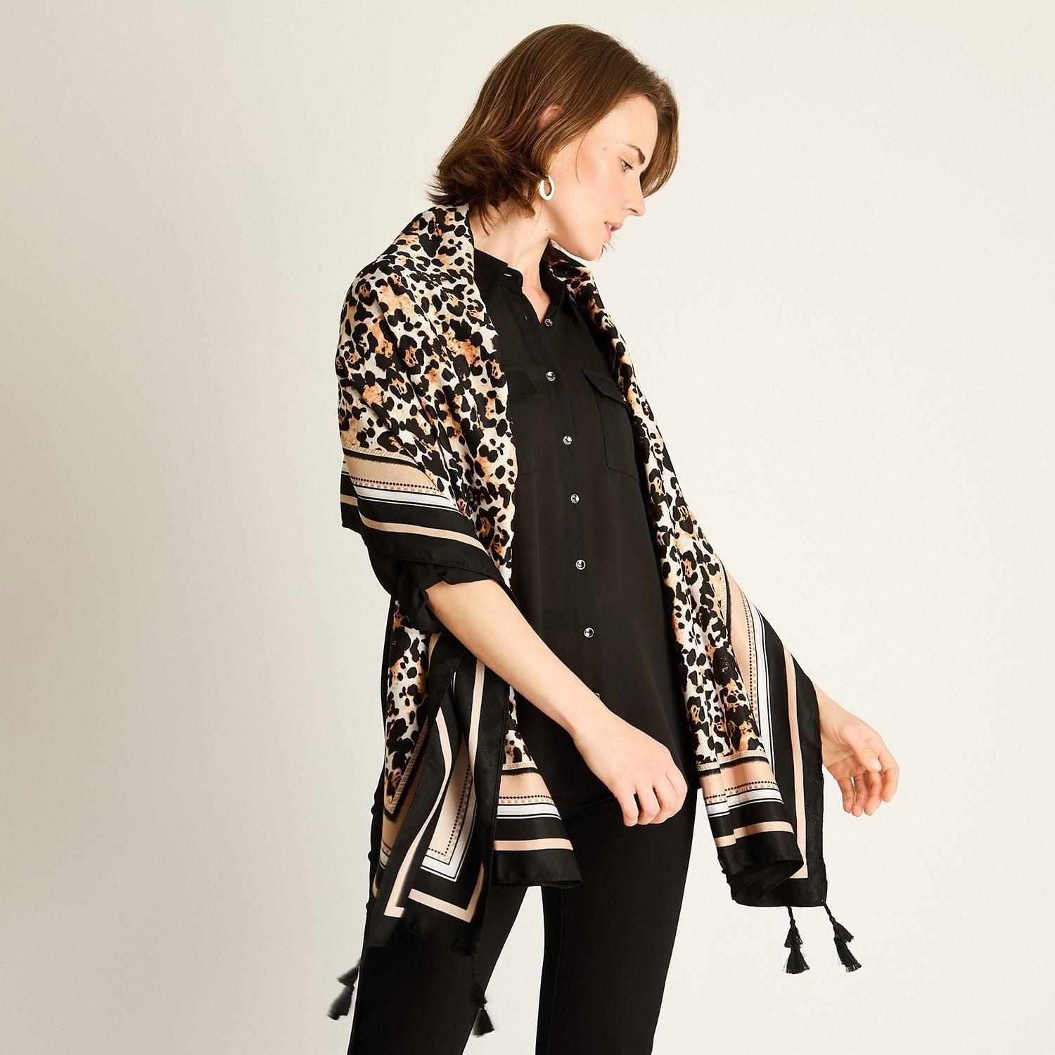 Pañuelo Café Estilo Animal Print-2