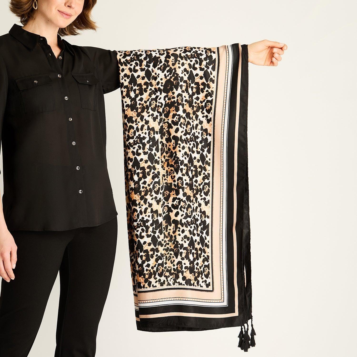 Pañuelo Café Estilo Animal Print-3