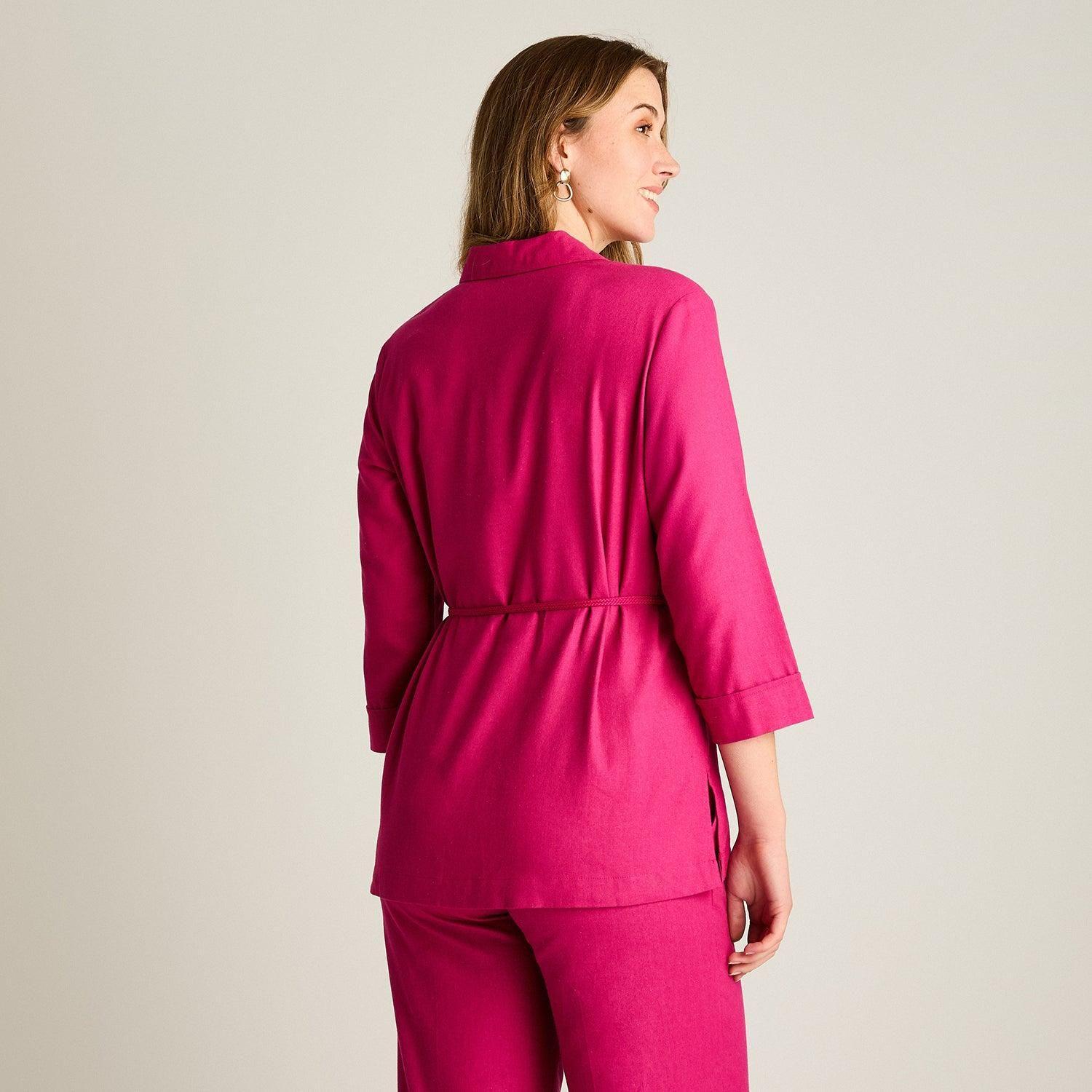 Blusa Fucsia con Lazo-1