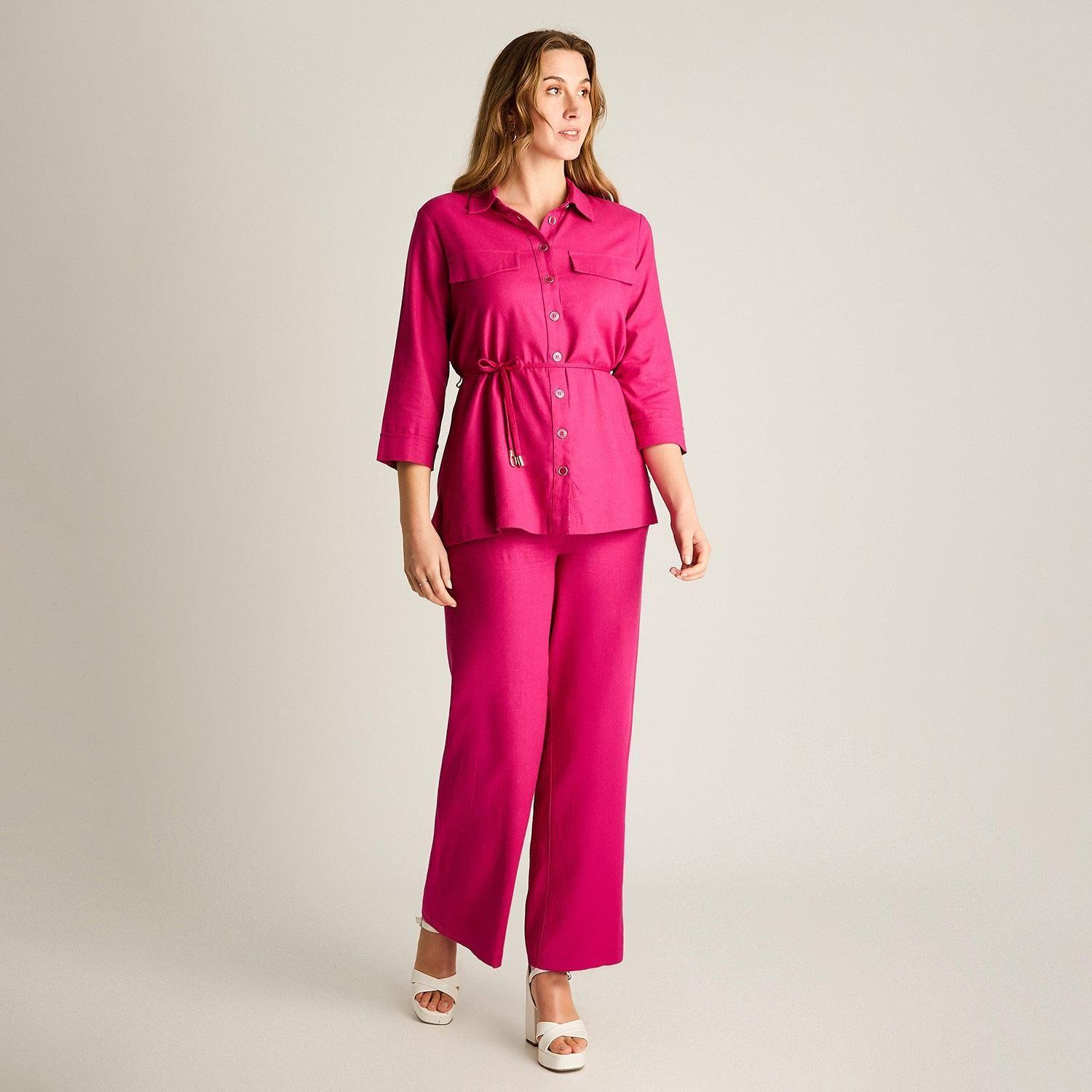 Blusa Fucsia con Lazo-3