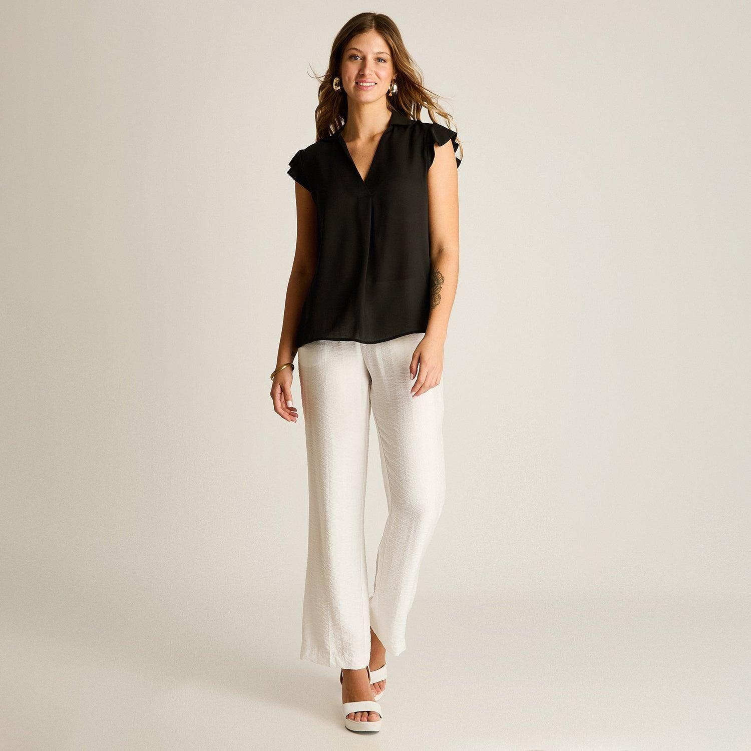 Blusa Negra Manga Corta-3