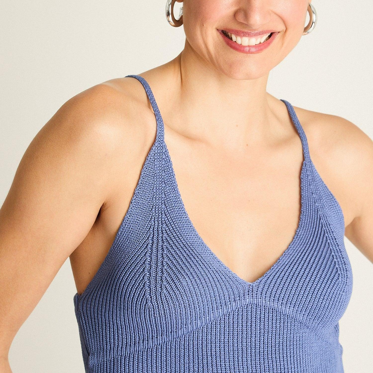 Polera Azul Breteles finos-2