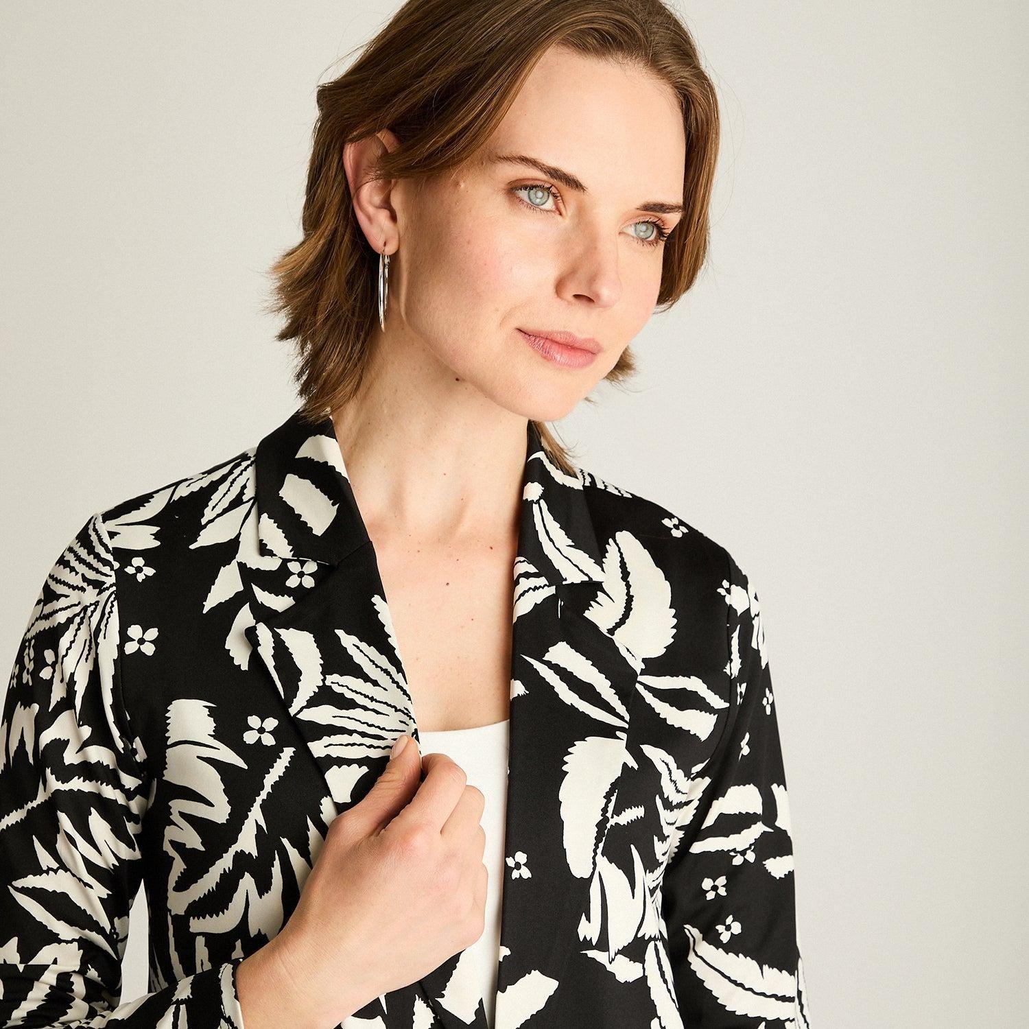 Tapado Negro Estampado Tropical-2