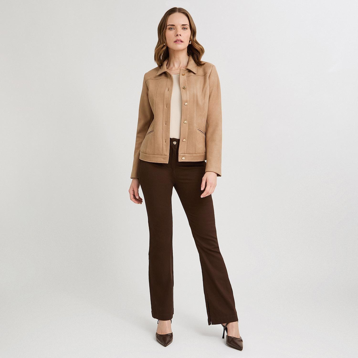 Casaca de Suede Texturado Camel-3