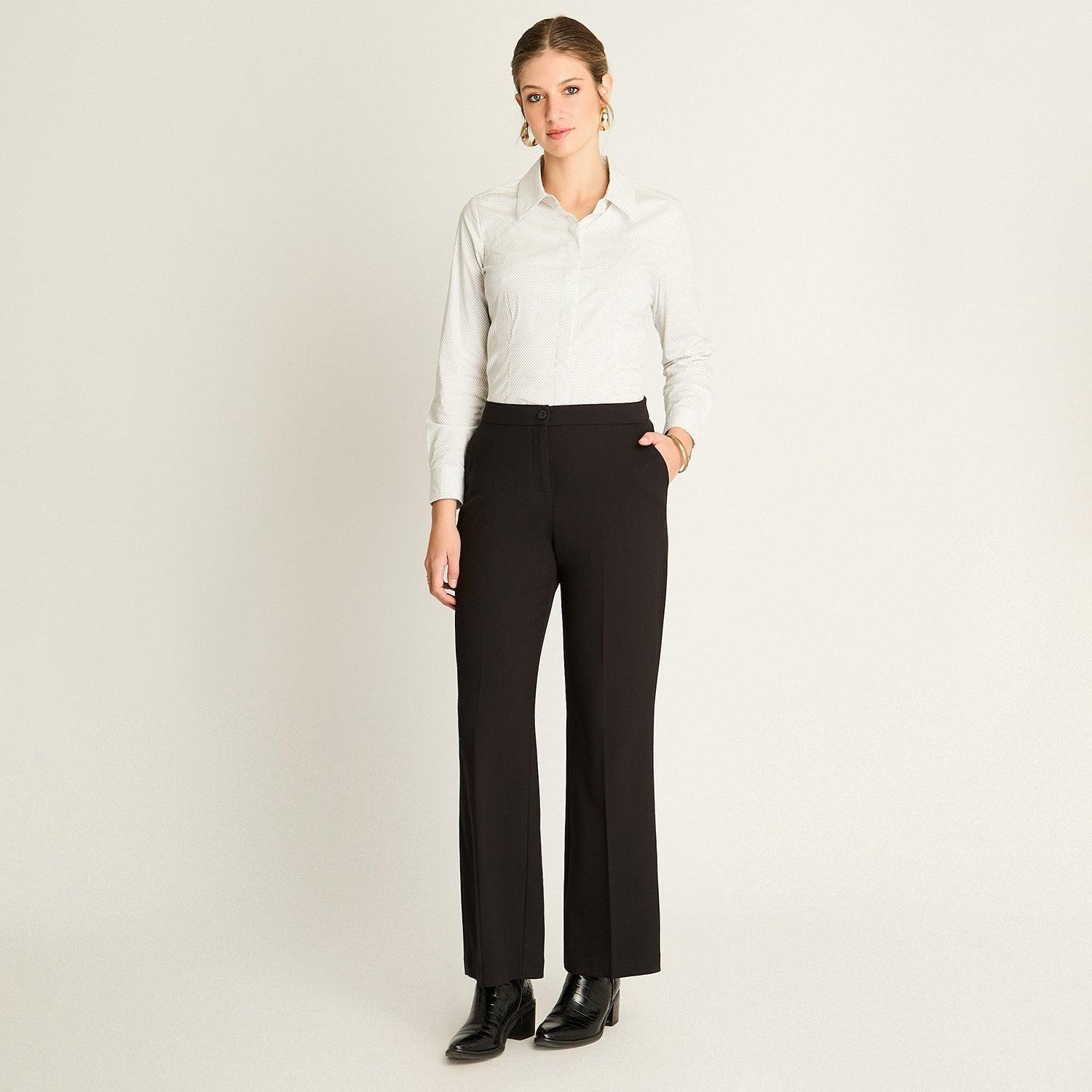Pantalón Formal Negro Palazzo-3