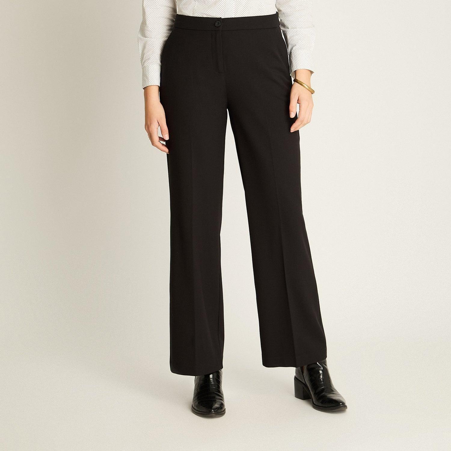 Pantalón Formal Negro Palazzo-0