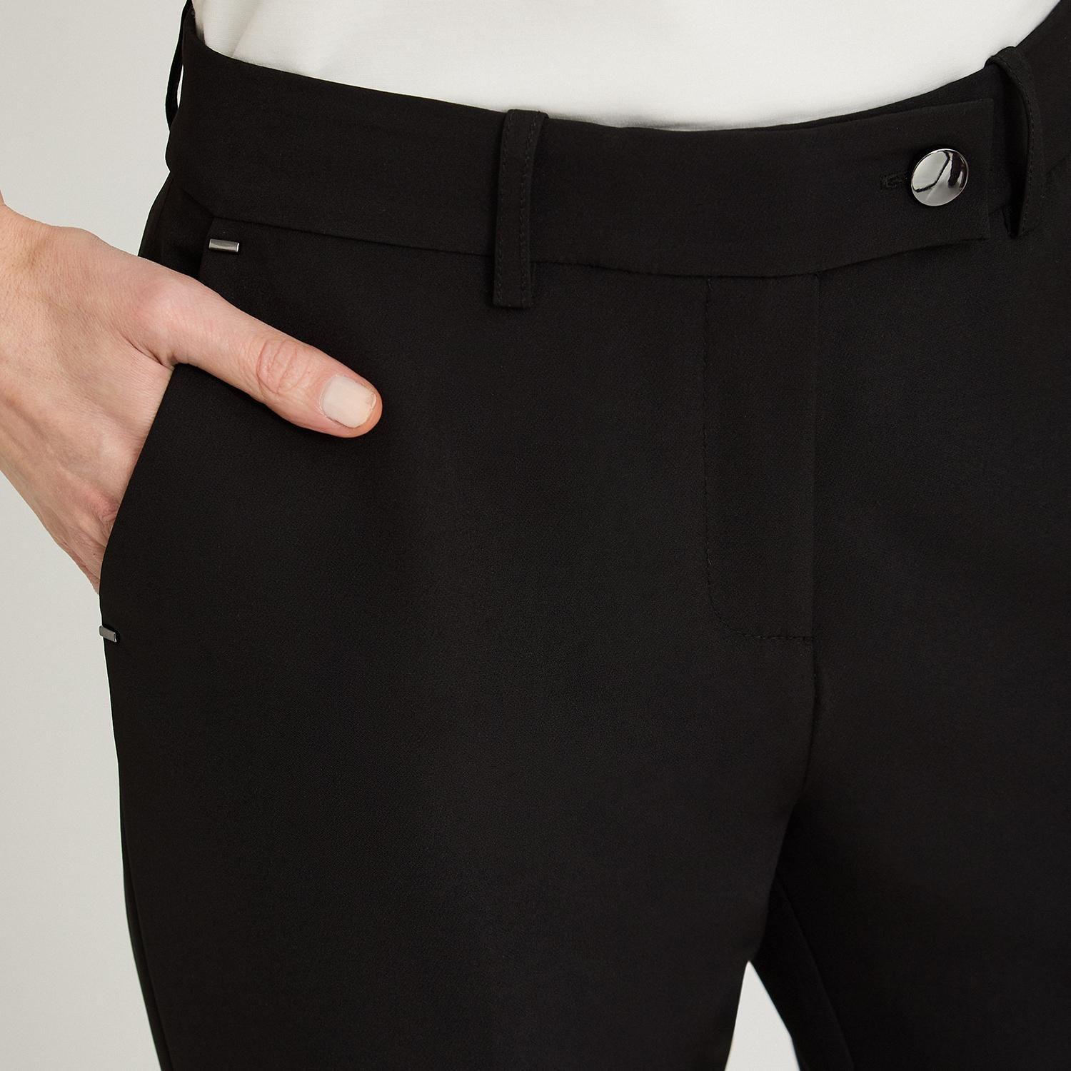 Pantalón Formal Slim un Botón Negro-2
