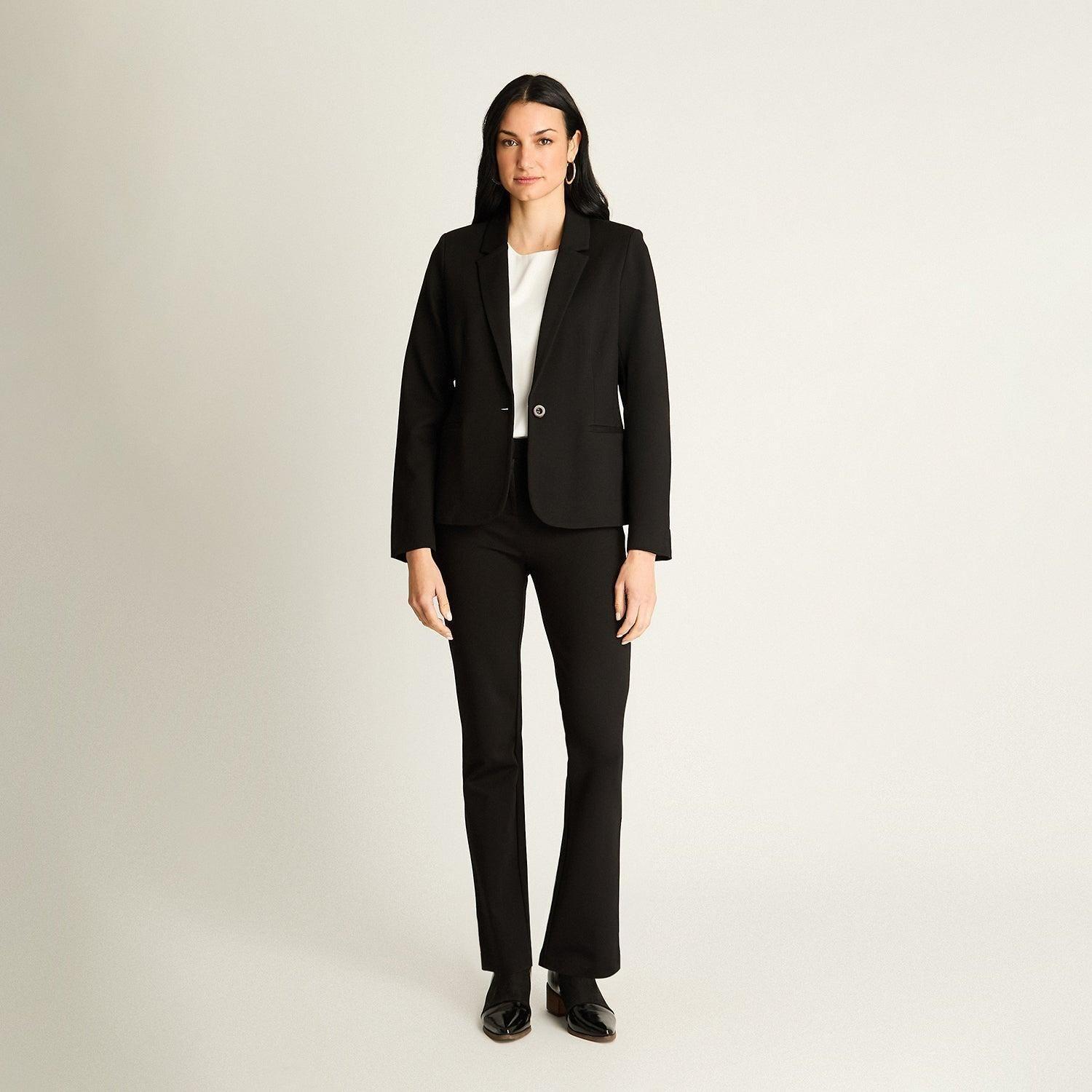 Blazer Negro con Detalle Animal Print-3
