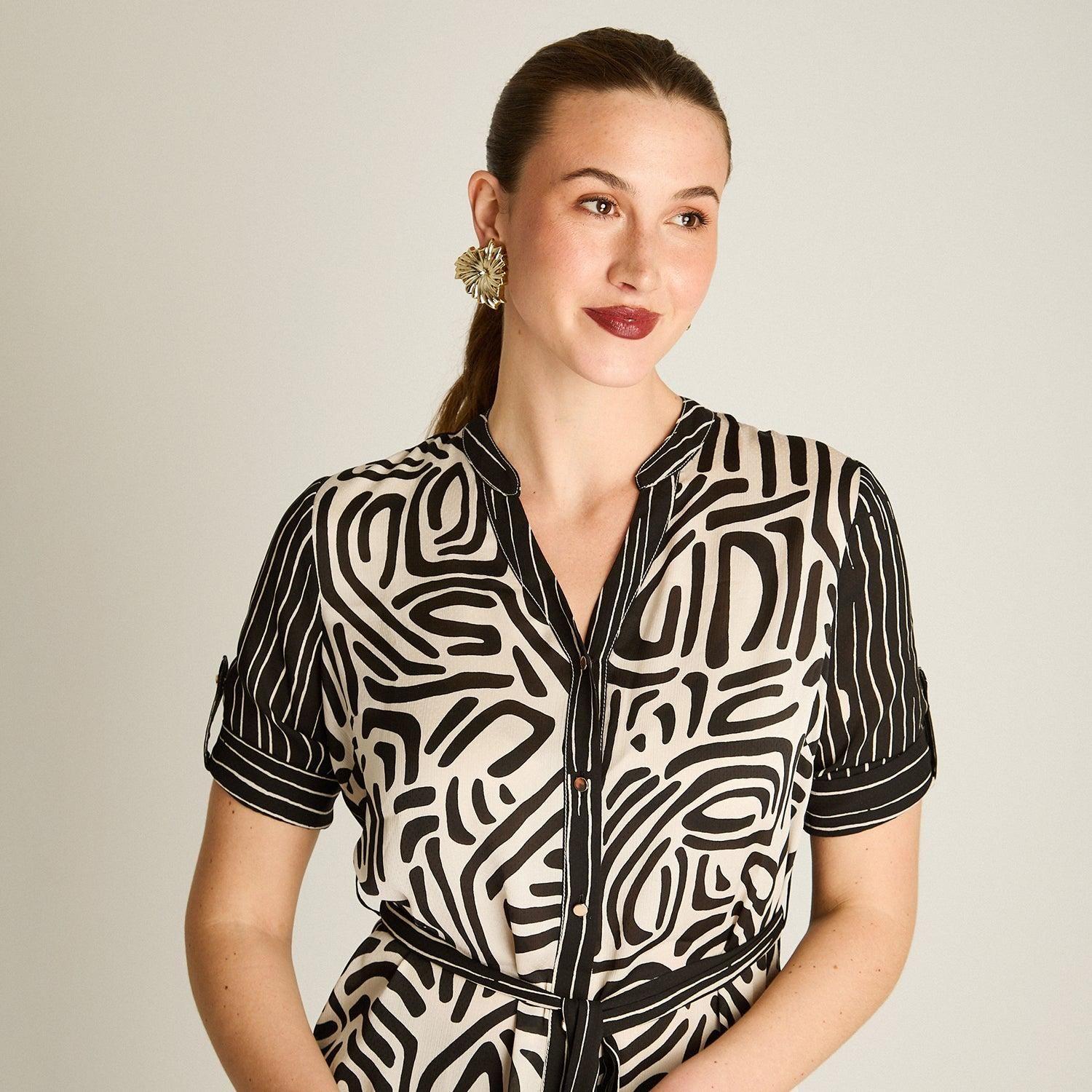 Tapado Manga Larga Roll Up Estampado-2