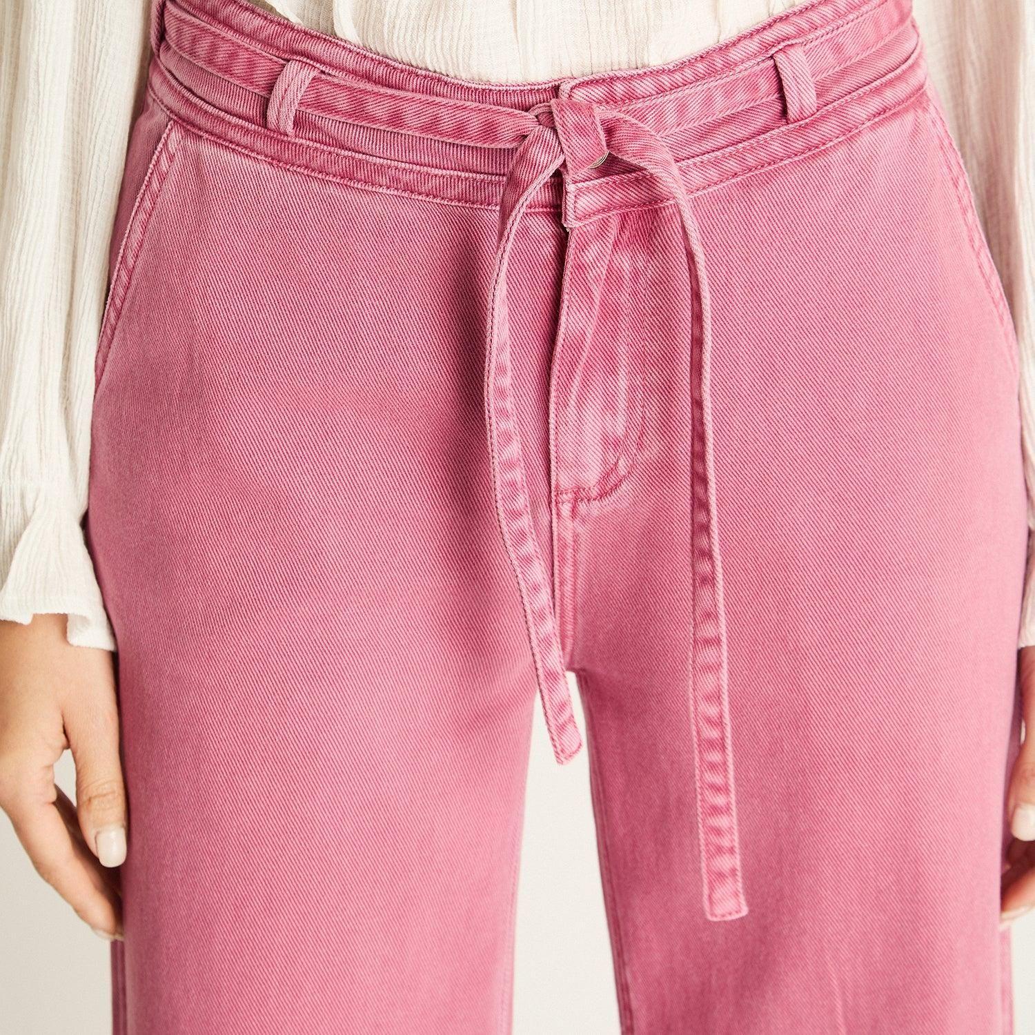 Pantalon Palazzo Lyocell Rosa-2