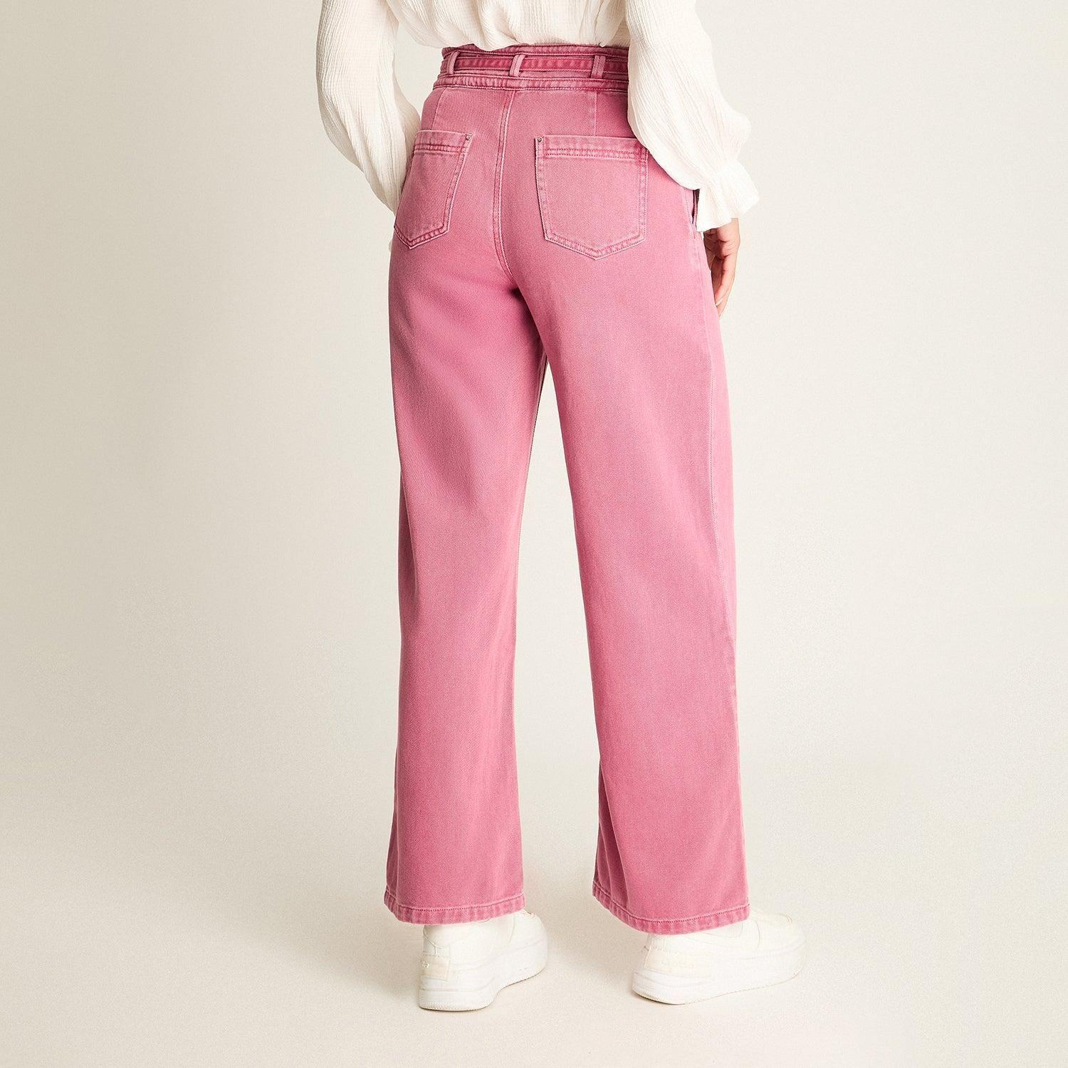 Pantalon Palazzo Lyocell Rosa-1