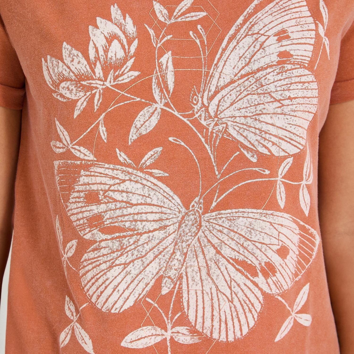 Polera Manga Corta Acid Wash Terracota-2