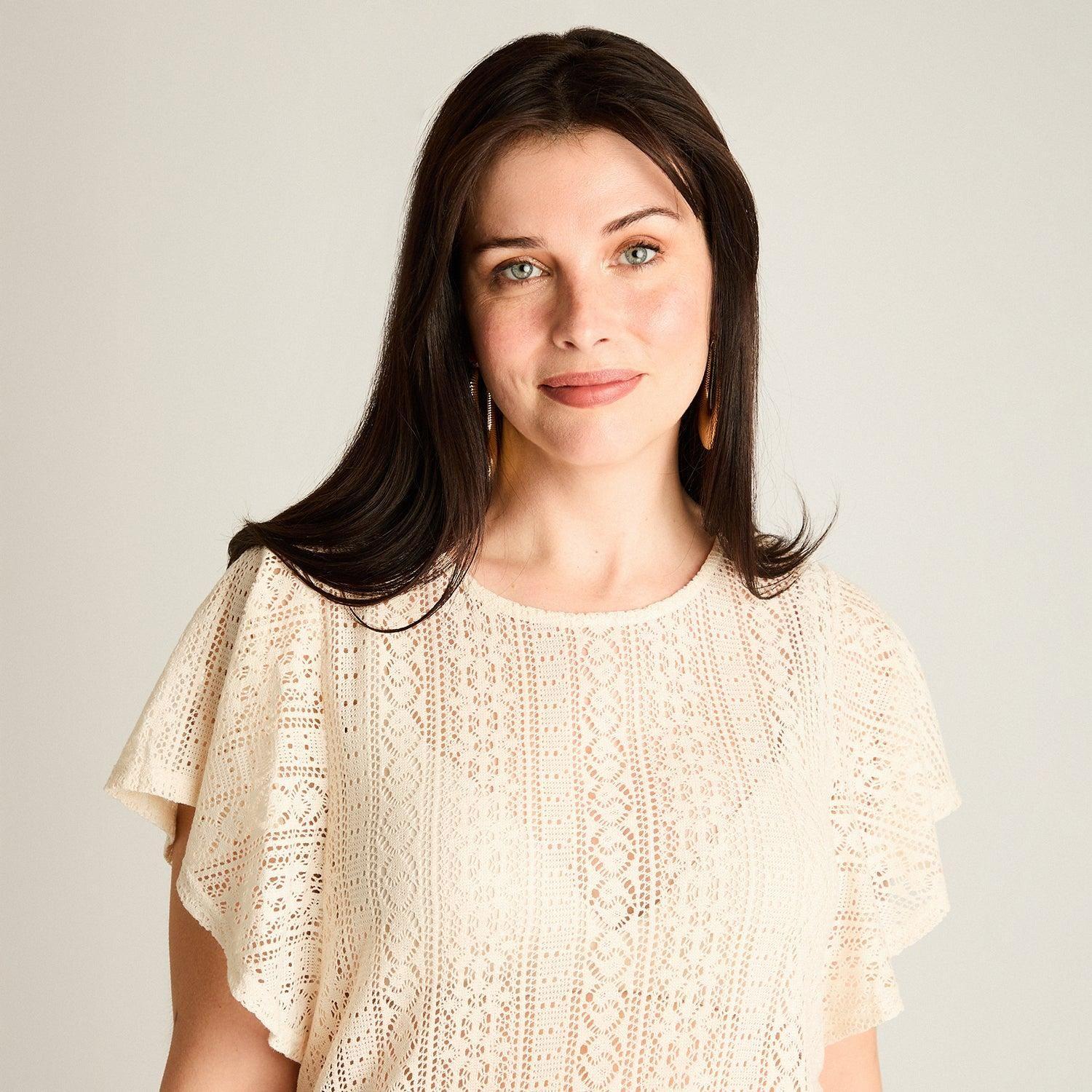 Polera Arena Manga Corta No Elasticado Sin Forro Calce Normal-2