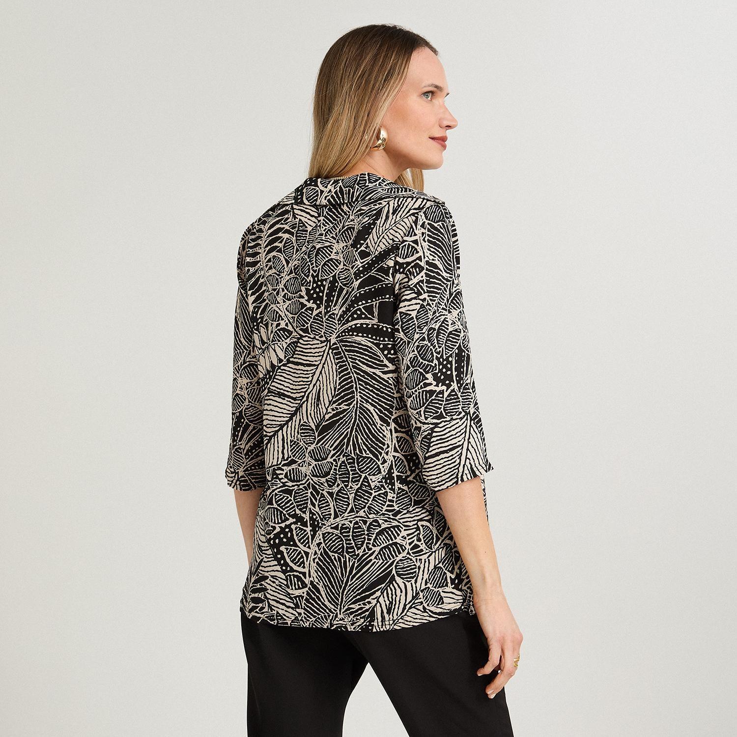 Blusa Twin Set Manga 3/4 con Tapado Negro-1