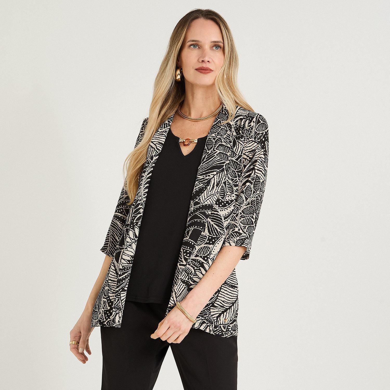 Blusa Twin Set Manga 3/4 con Tapado Negro-4