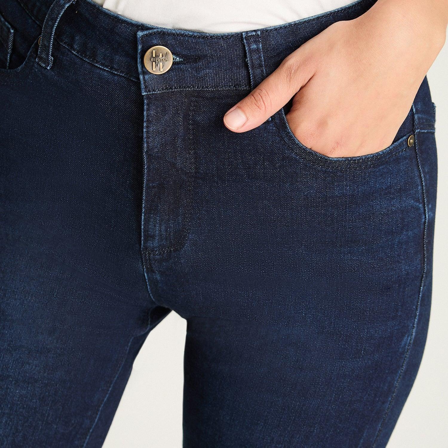 Jeans Recto 5 Bolsillos Azul-2