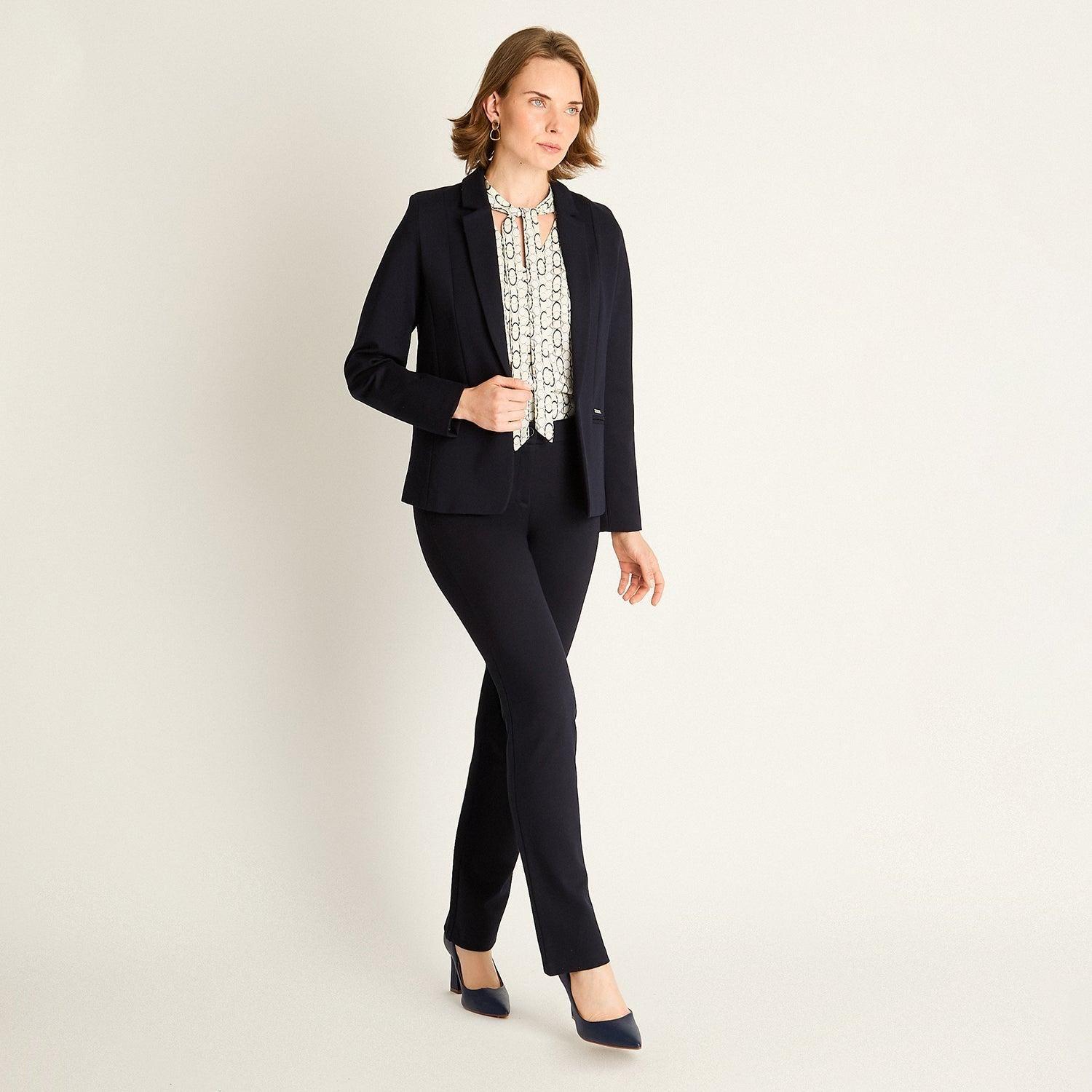 Blazer Azul Entallado-7