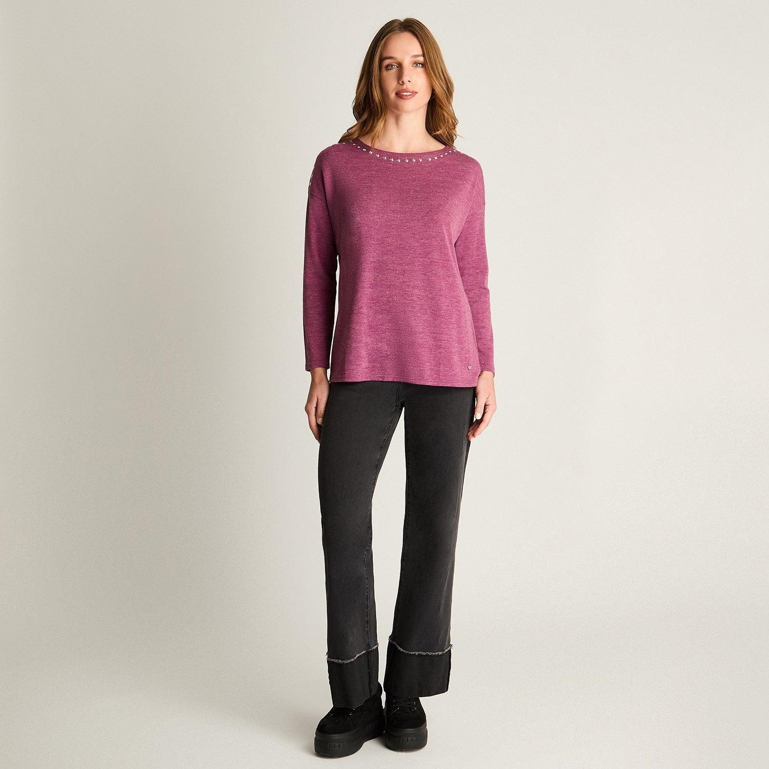 Polera Lanilla Con Straps Magenta-3