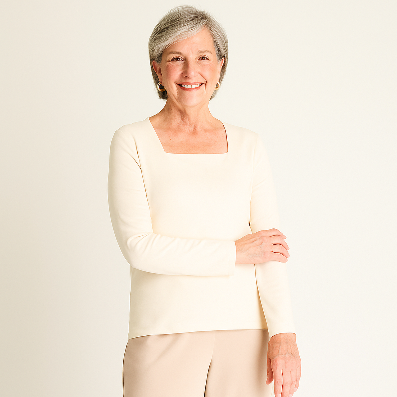 Polera Arena Cuello Cuadrado-0