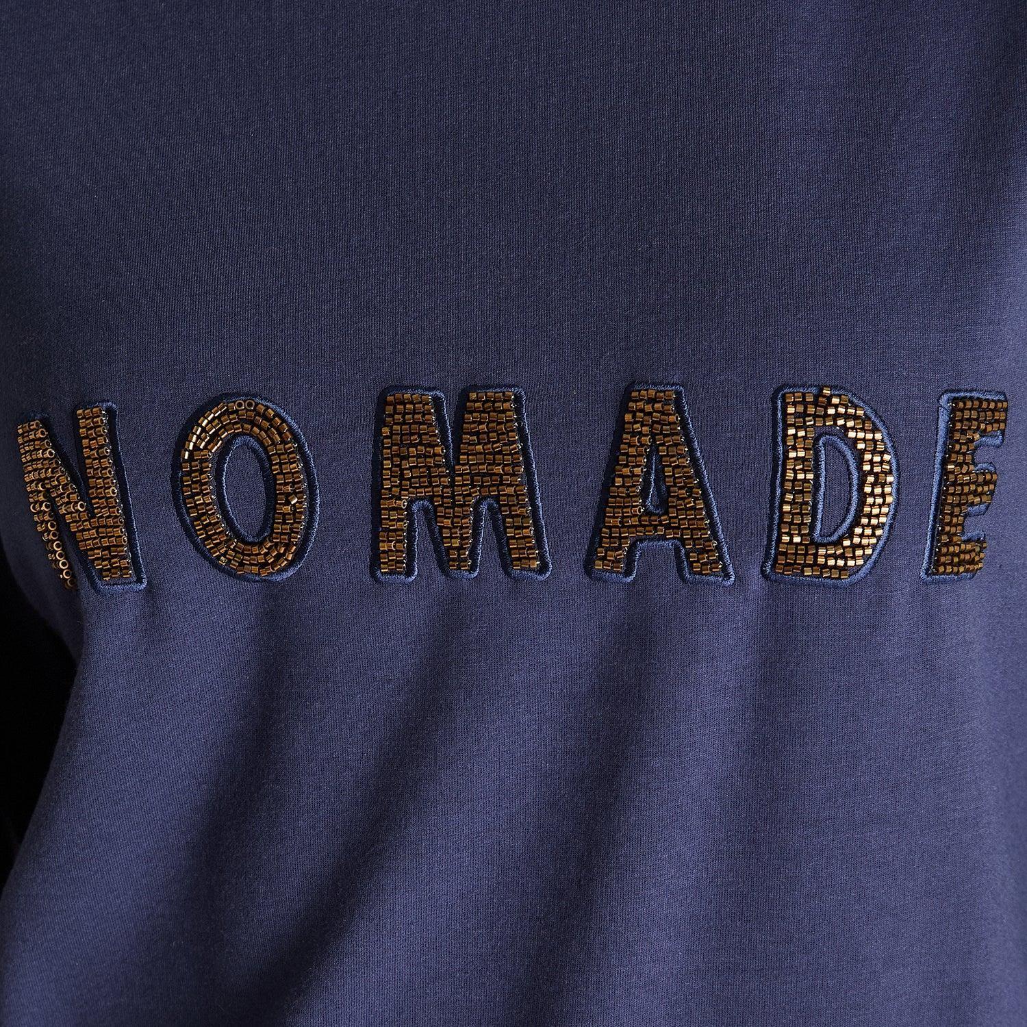 Poleron Algodon Azul Manga Larga Elasticidad Baja Sin Forro Calce Normal Tela Punto-2