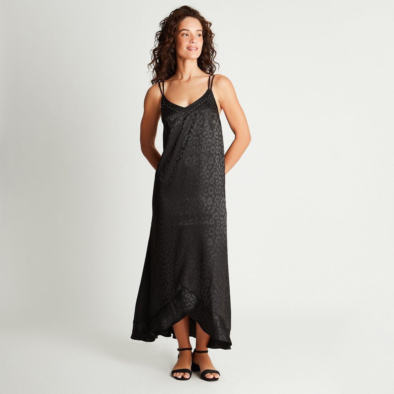 Vestido Maxi Negro Tirantes-3