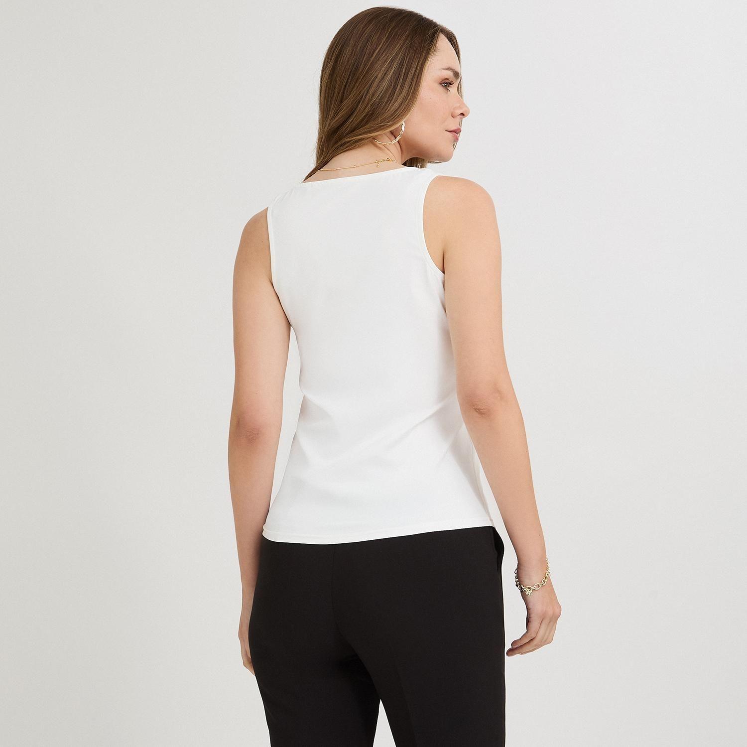 Polera Básica sin Mangas Blanco-1