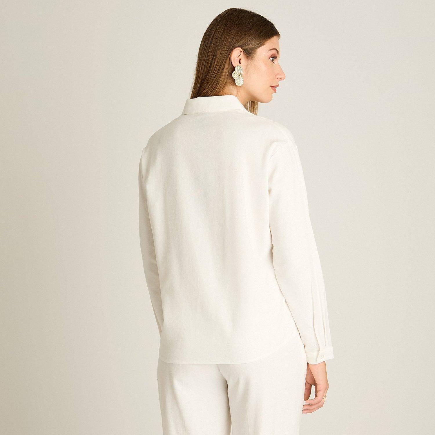 Blusa Crudo Manga Larga con Bordado-1