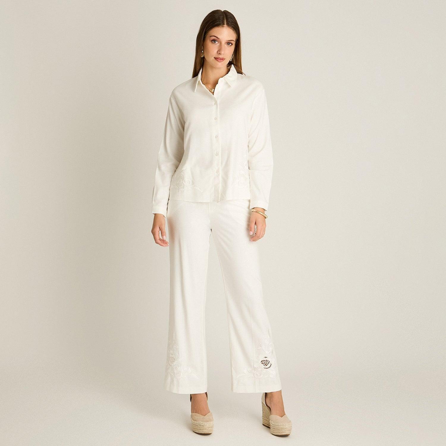 Blusa Crudo Manga Larga con Bordado-3