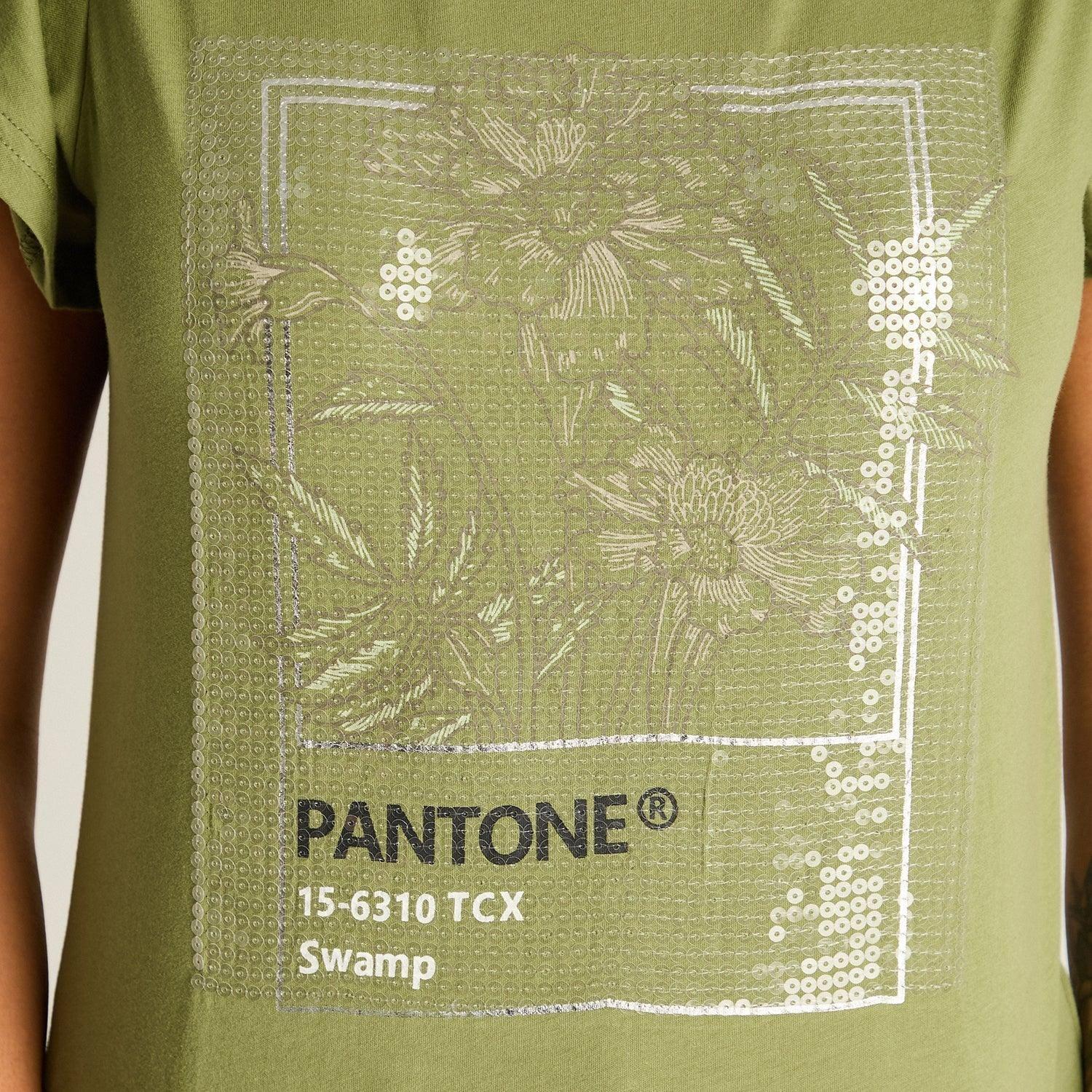 Polera Verde Manga Corta Sin Forro Calce Normal-2