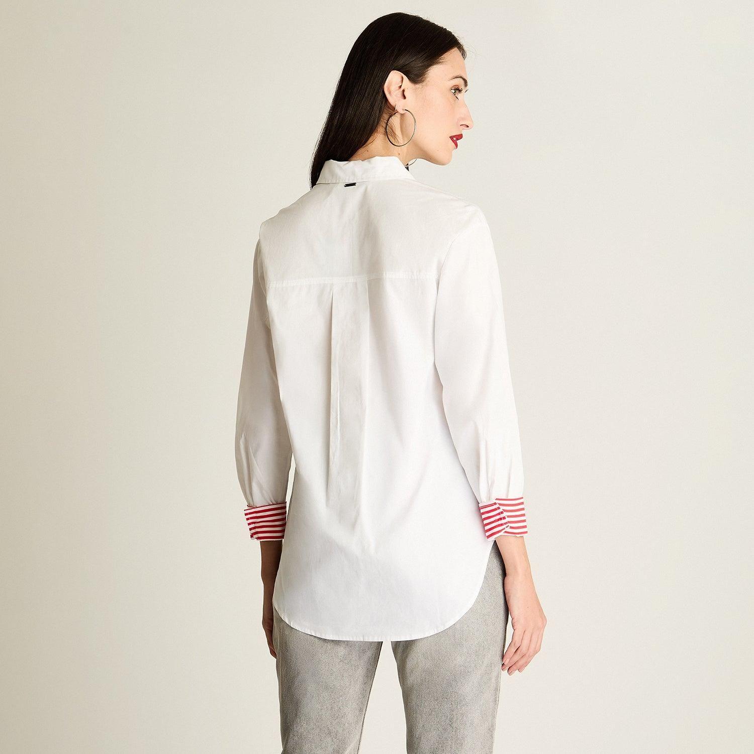 Blusa Oversize Con Detalles En Las Mangas Blanco-4
