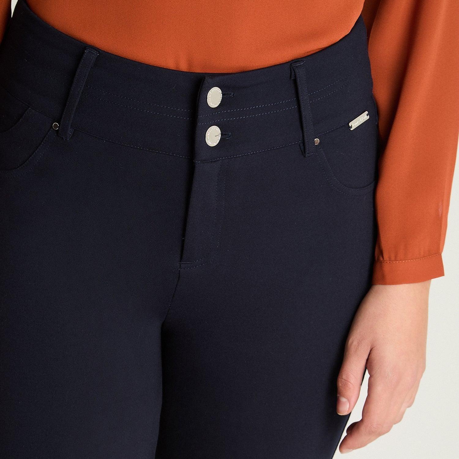 Calza Recta Dos Botones Azul-2