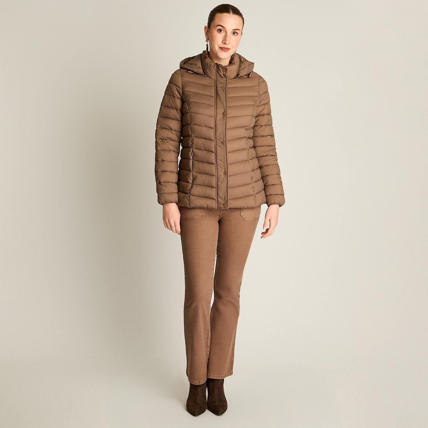 Parka Corta con Gorro Desmontable Diseño Quilted-3