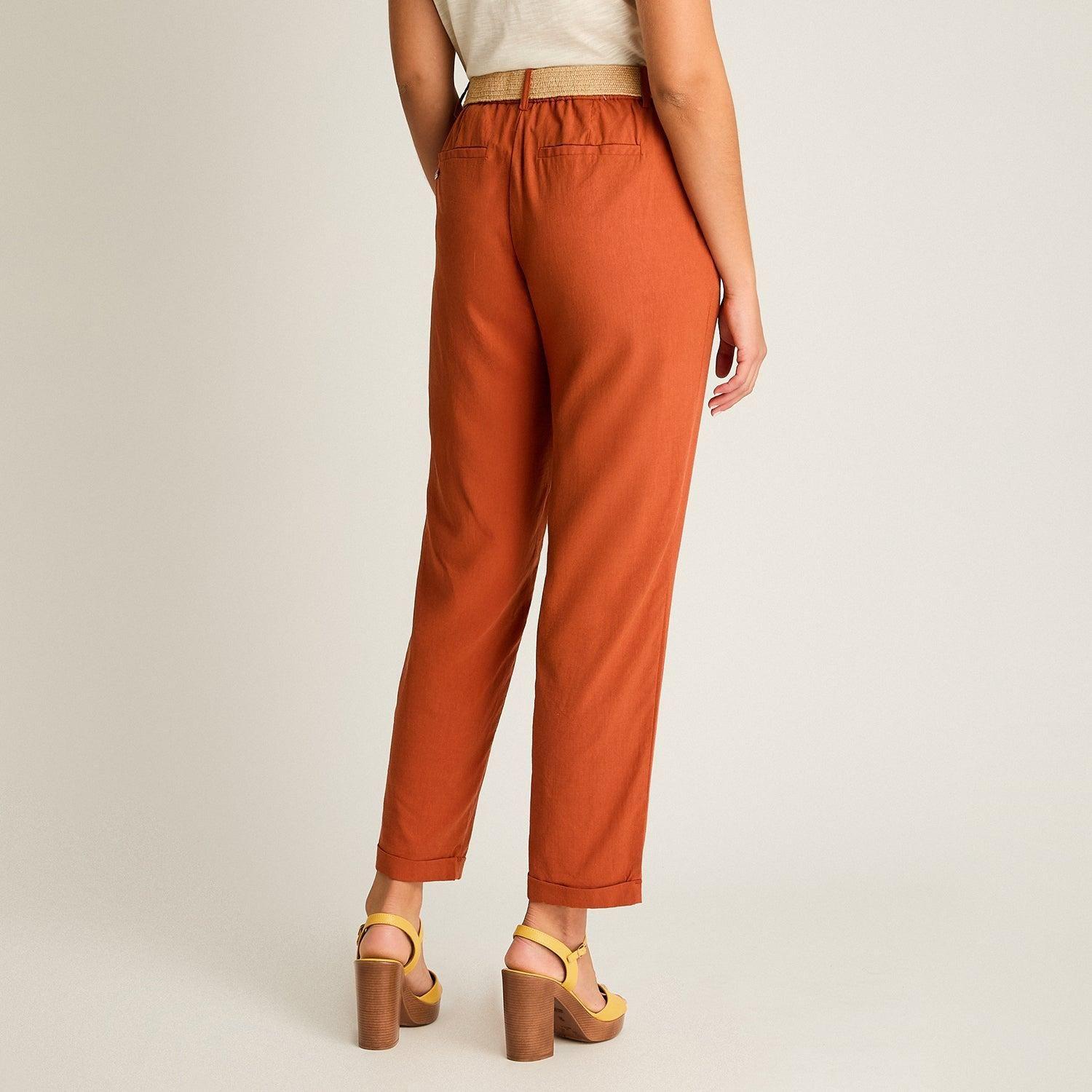 Pantalon Sport Terracota Recto No Elasticado Calce Normal-1